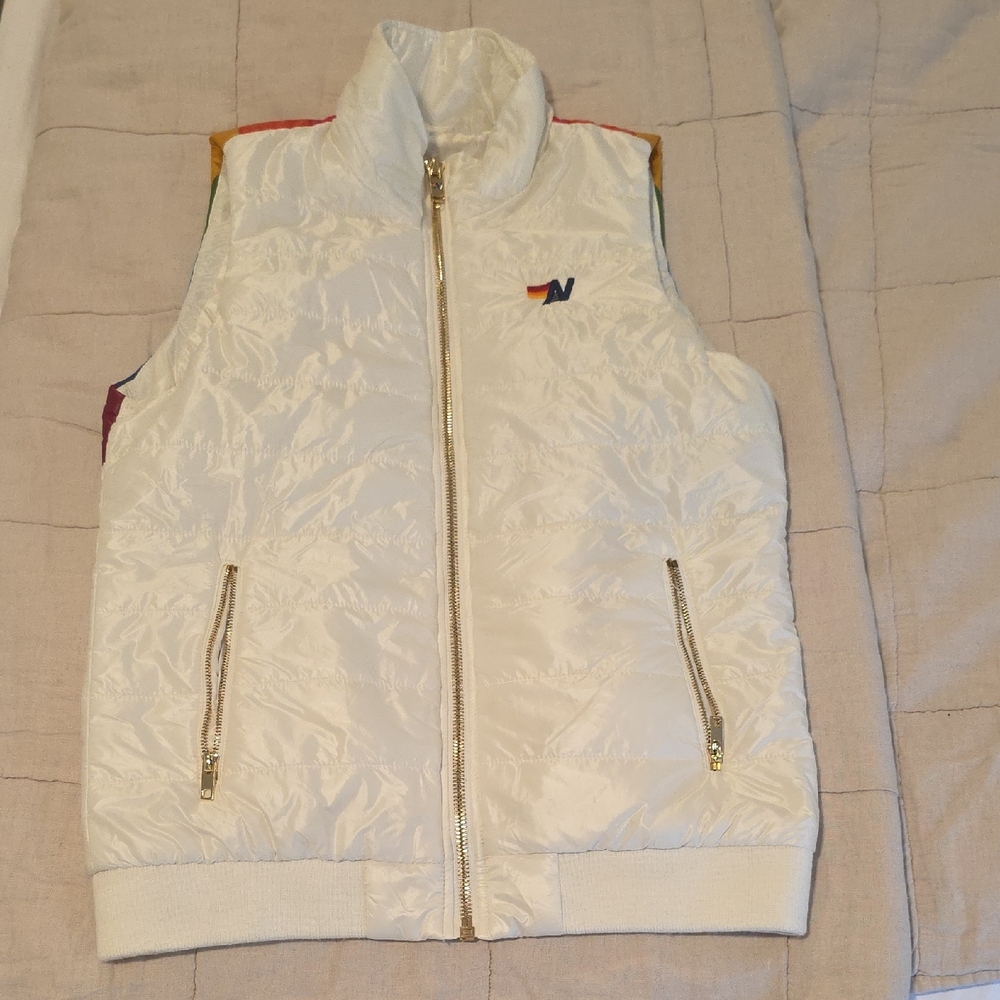 Aviator Nation SUNBURST VEST - GLOSSY WHITE